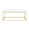 Arezzo 700 Gloss White Stone Resin Worktop with Brushed Brass Towel Rail Frame  Profile Large Image