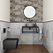 Arezzo 700 Matt Black Stone Resin Worktop with Matt Black Wall Mounted Frame