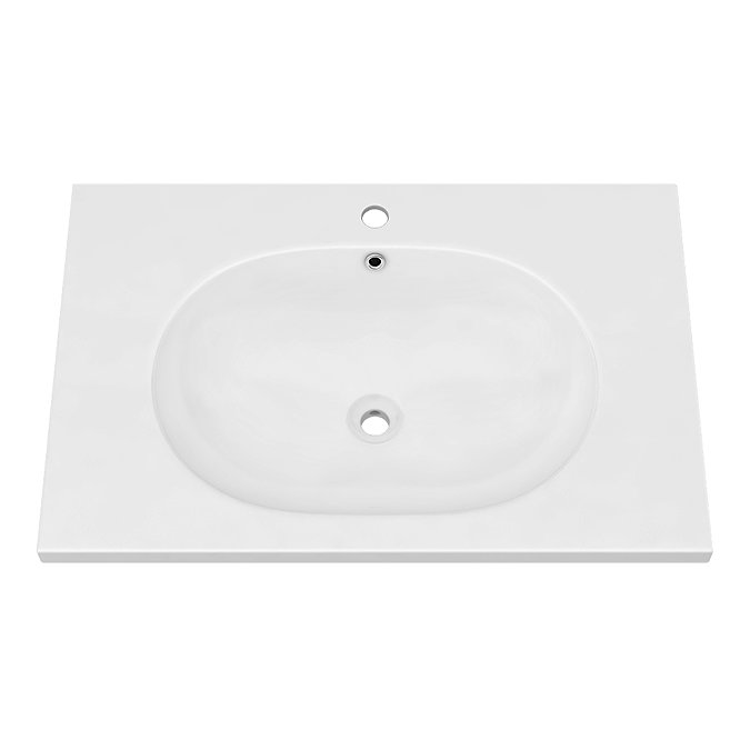 Arezzo 700 Wall Hung Basin with Brushed Brass Frame + Square Toilet  Feature Large Image