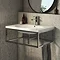 Arezzo 700 Wall Hung Basin with Chrome Towel Rail Frame Large Image