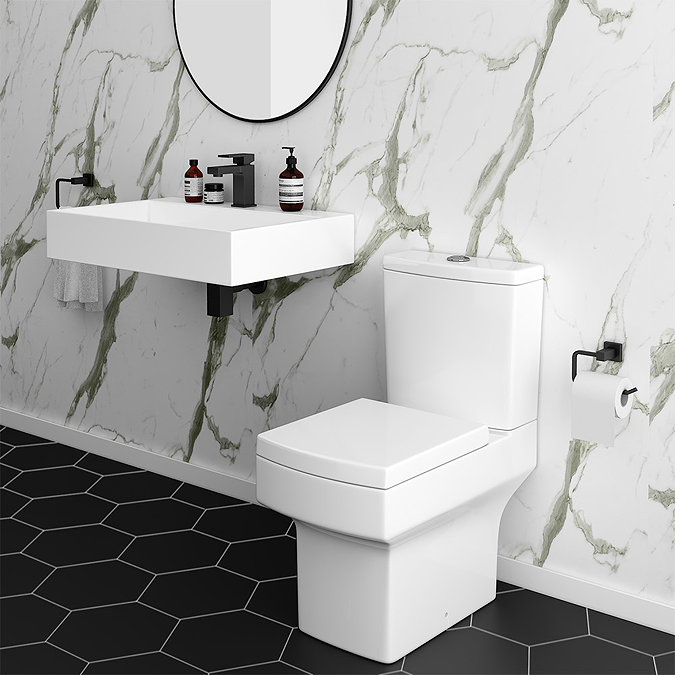 Arezzo 700mm Wall Mounted / Countertop Stone Resin Basin with Hidden Waste Cover  In Bathroom Large 