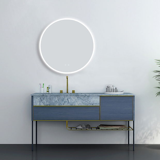 Arezzo 700mm Round Colour Changing LED Illuminated Bathroom Mirror with Bluetooth + Anti-Fog