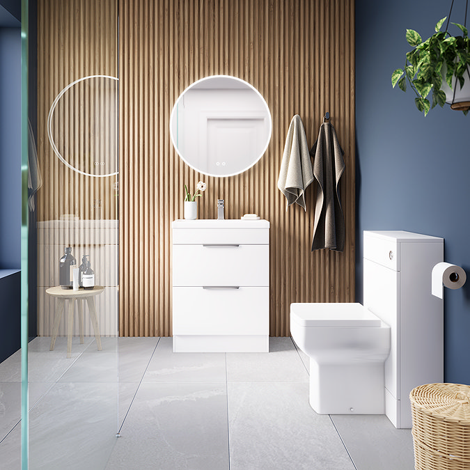 Arezzo 700mm Round LED Illuminated Anti-Fog Bathroom Mirror with Bluetooth