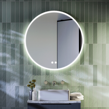 Arezzo 700mm Round Colour Changing LED Illuminated Bathroom Mirror with Bluetooth + Anti-Fog