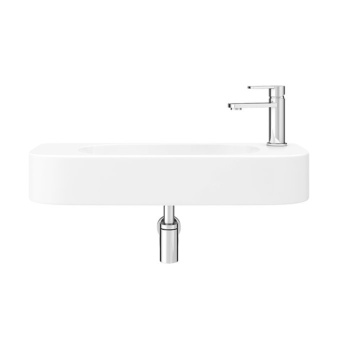 Arezzo 710 x 275mm Curved Wall Hung 1TH Basin  Feature Large Image