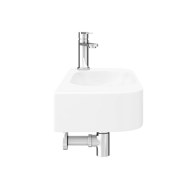 Arezzo 710 x 275mm Curved Wall Hung 1TH Basin  Standard Large Image