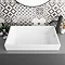 Arezzo 710 x 405mm Modern Large Rectangular Counter Top Basin with Hidden Waste Cover Large Image