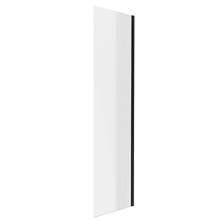 Arezzo 800 x 1950 Matt Black Frameless Side Panel (8mm Glass) Large Image