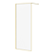 Arezzo 800 x 2000 Brushed Brass Slim Frame Frosted Glass Wetroom Screen