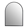 Arezzo 800 x 600mm Black Frame Arch Wall Mirror