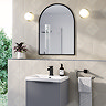 Arezzo 800 x 600mm Black Frame Arch Wall Mirror