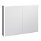 Arezzo 800 x 600mm Recessed LED Illuminated Bathroom Mirror Cabinet with Shaver Socket, Anti-Fog & Dimmer