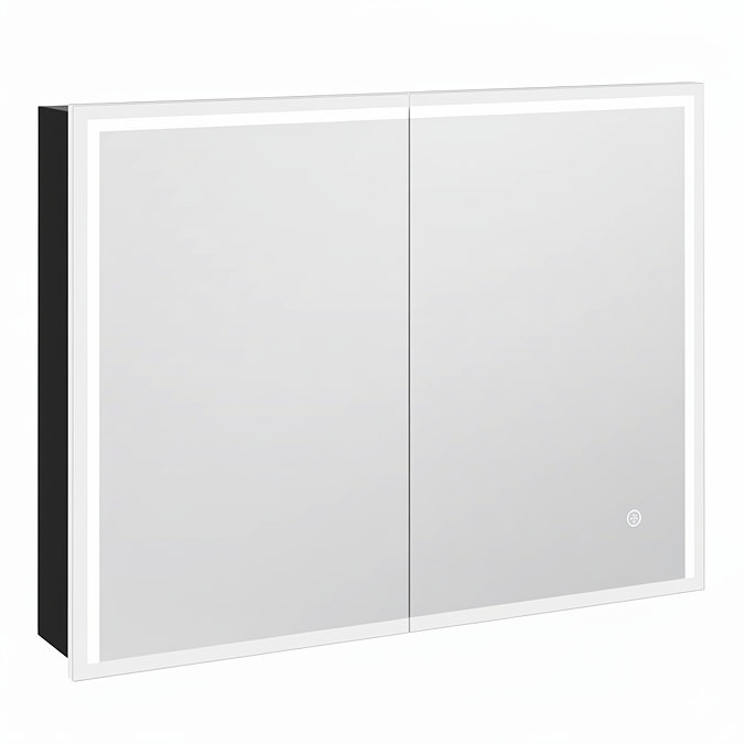 Arezzo 800 x 600mm Recessed LED Illuminated Bathroom Mirror Cabinet with Shaver Socket, Anti-Fog & Dimmer