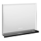 Arezzo 800 x 600 Silver LED Mirror with Wireless Charging Shelf, Anti-Fog, Touch Sensor and Time Display
