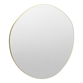 Arezzo 800 x 773mm Organic Mirror - Brushed Brass