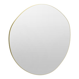 Arezzo 800 x 773mm Organic Mirror - Brushed Brass