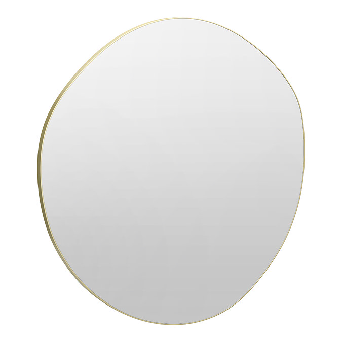 Arezzo 800 x 773mm Organic Mirror - Brushed Brass