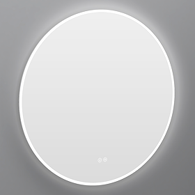 Arezzo 800mm Large Round LED Illuminated Anti-Fog Mirror + Bluetooth
