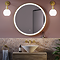 Arezzo Brushed Brass 800mm Round LED Illuminated Anti-Fog Bathroom Mirror