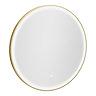 Arezzo Brushed Brass 800mm Round LED Illuminated Anti-Fog Bathroom Mirror
