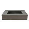 Arezzo 800mm Wall Hung Basin & Shelf Set - Grey Marble Sintered Stone