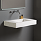 Arezzo 800mm Wall Hung Basin & Shelf Set - White Marble Sintered Stone