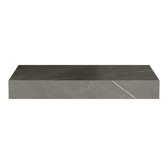 Arezzo 800mm Wall Hung Sintered Stone Shelf - Grey Marble