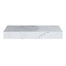 Arezzo 800mm Wall Hung Sintered Stone Shelf - White Marble