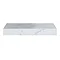 Arezzo 800mm Wall Hung Sintered Stone Shelf - White Marble