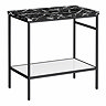 Arezzo 810 Black Marble Effect Worktop with Matt Black Framed Washstand Large Image
