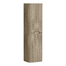Arezzo 900mm Oak & White Bathroom Suite with Brushed Brass Flush