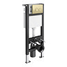 Arezzo 900mm Oak & White Bathroom Suite with Brushed Brass Flush
