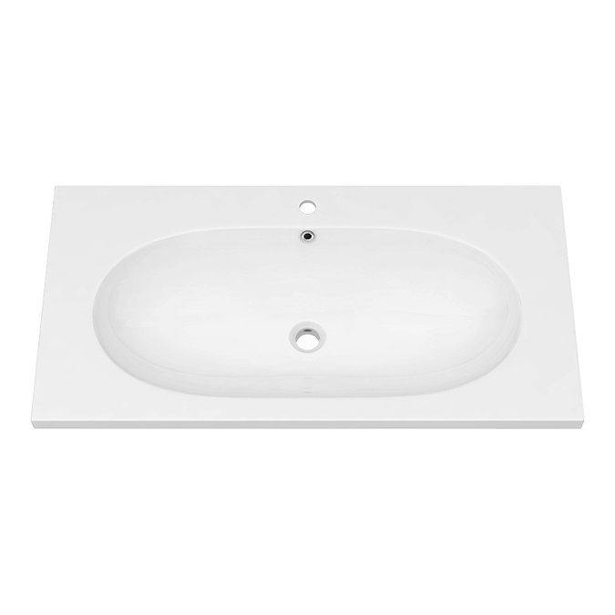 Arezzo 900 Wall Hung Basin with Brushed Brass Towel Rail Frame Profile Large Image