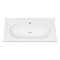 Arezzo 900 Wall Hung Basin with Brushed Brass Towel Rail Frame Profile Large Image
