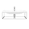 Arezzo 900 Wall Hung Basin with Chrome Towel Rail Frame Standard Large Image