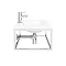 Arezzo 900 Wall Hung Basin with Chrome Towel Rail Frame In Bathroom Large Image