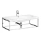 Arezzo 900 Wall Hung Basin with Chrome Towel Rail Frame Large Image