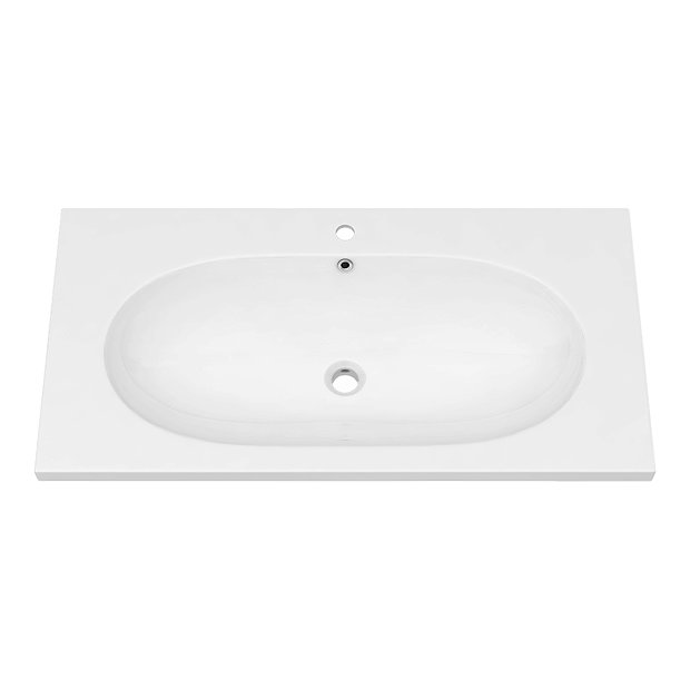 Arezzo 900 Wall Hung Basin with Matt Black Towel Rail Frame  Profile Large Image
