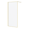 Arezzo 900 x 2000 Brushed Brass Slim Frame Frosted Glass Wetroom Screen