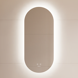 Arezzo 900 x 400mm Oval LED Bathroom Mirror - Colour Changing Backlit Light, Anti-Fog, Touch Sensor