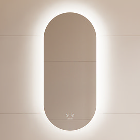 Arezzo 900 x 400mm Oval LED Bathroom Mirror - Colour Changing Backlit Light, Anti-Fog, Touch Sensor