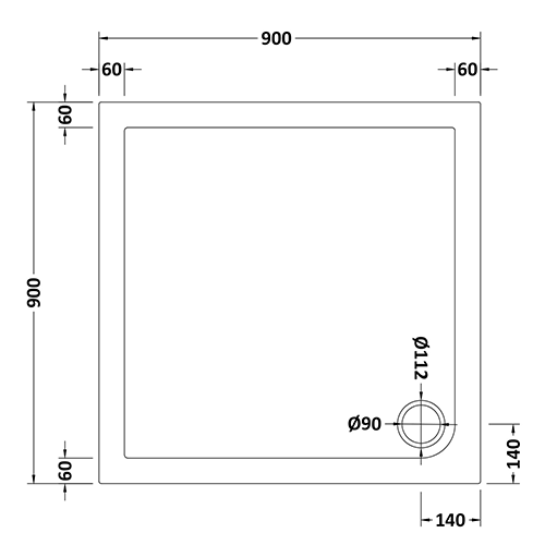 Arezzo 900 x 900 Matt Black Grid Frameless Pivot Door Shower Enclosure + Tray