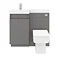 Arezzo 900mm Gloss Grey Combination Bathroom Suite Unit (inc. Cistern + Square Toilet)  Newest Large Image