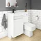 Arezzo 900mm Gloss White Combination Bathroom Suite Unit (Inc. Cistern + Square Toilet) Large Image