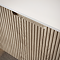 Arezzo 900mm Slatted Light Oak Wall Mounted Curved Vanity Unit with Matt White Countertop