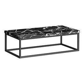 Arezzo 910 Black Marble Effect Worktop with Matt Black Wall Mounted Frame Large Image