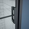 Arezzo 950mm Matt Black Grid Frameless Pivot Shower Door + Tray for Recess  additional Large Image
