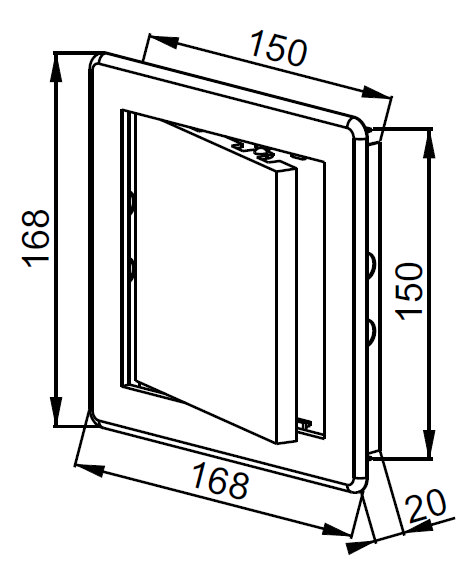 Arezzo Access Panel 150 x 150mm Silver