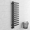 Arezzo Anthracite 1200 x 500mm 12 Bars Designer Heated Towel Rail Large Image