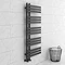 Arezzo Anthracite 1200 x 500mm 15 bars Designer Heated Towel Rail Large Image